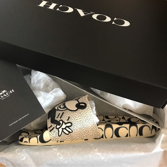 🥰 🐭 Coach Disney Mickey Mouse X Keith Haring Slide - Picture 10 of 13